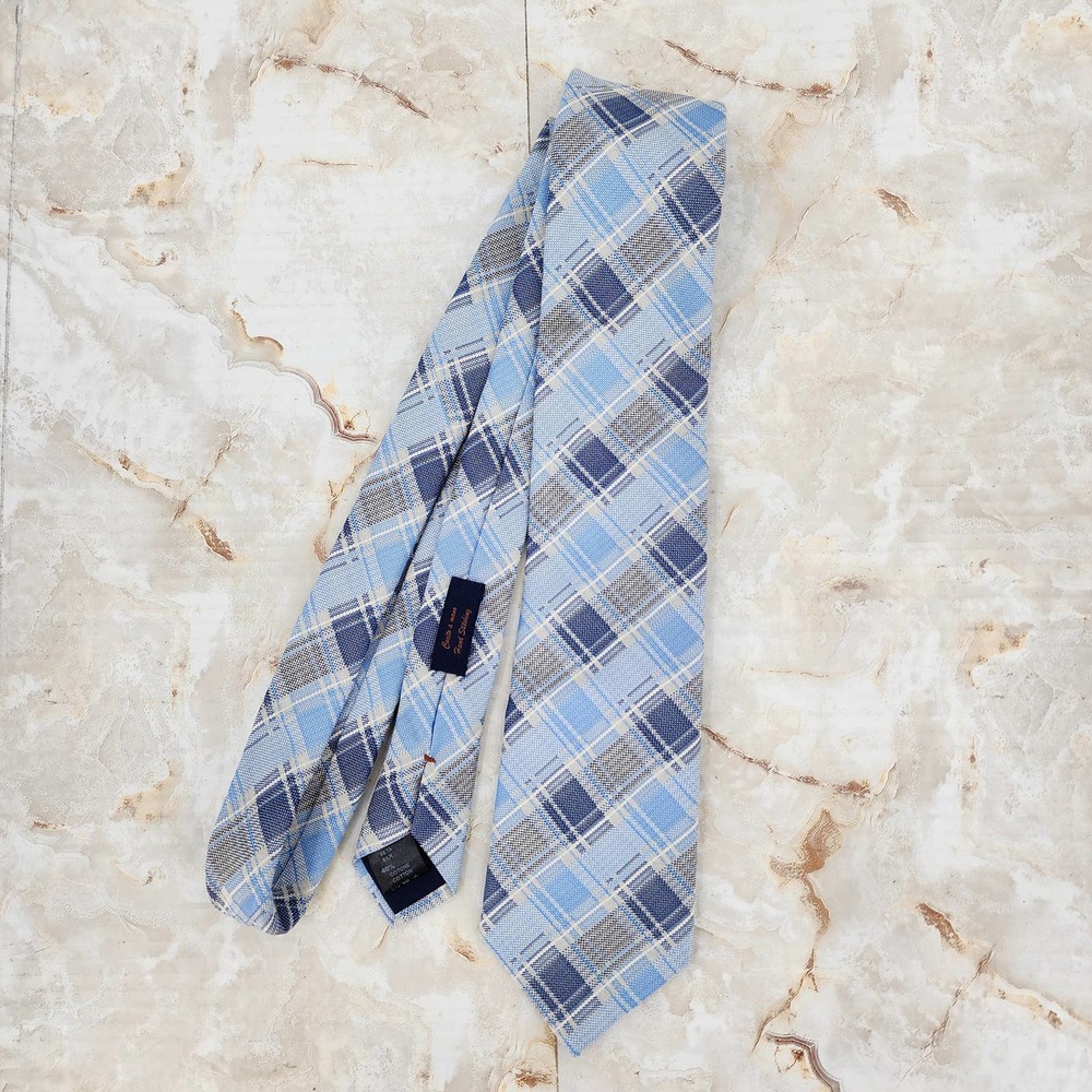Altea Milano Men's Cotton Silk Blue Tie